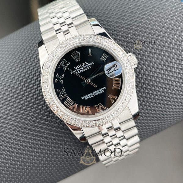 Rolex DateJust 31mm Tasli Siyah Kadran Bayan Kol Saati