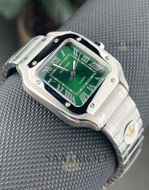 cartier-santos-bayan-yesil-bayan-replika-saat-02